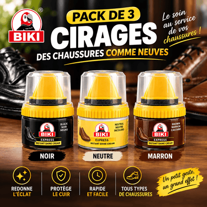 Pack de 3 Cirages — Vos Chaussures Ternes Redeviennent Éclatantes en Quelques Minutes
