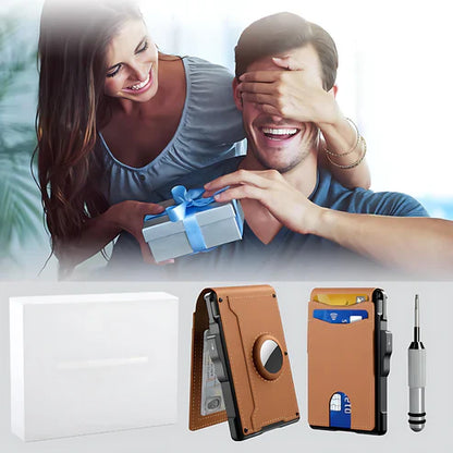 PrestigeWallet Portefeuille Connecté Chic avec Airtag