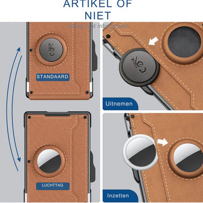 PrestigeWallet Portefeuille Connecté Chic avec Airtag