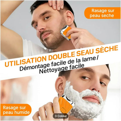 🪒 RASOIR ÉCLAIR — Mini Rasoir Électrique Portable